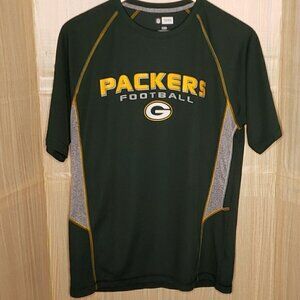 NFL Green Bay Packers Mens Green Short Sleeve Jersey Style Shirt Large
